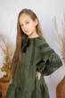 Вишита сукня для дівчинки Trend Мілітарі 122 Хакі (SOLSUDMILIT) - зображення 2