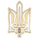 Панно из дерева герб Украины №4 15х9.5 см Заготовка - изображение 1