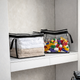 Набор ORGANIZE средних прозрачных сумок для вещей Черный (Hbk-2M-black) - изображение 2