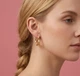 Сережки-кільця "Liquid Metal" з ефектом розплавленого металу Honey Fashion Accessories золотистий (120137) - зображення 1