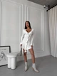 Эластичное платье клеш + шорты молочного цвета 37181 46/48 - изображение 1