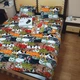Постільна білизна KoTetextile плюшева велюрова двоспальна 180-215 см 70-70 2шт з резинкою коти різнобарвні - изображение 1