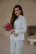 Муслінова піжама ( сорочка + штани )в блакитну клітинку з декоративним кантом M (MF1210166-BC3) - зображення 10