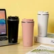 Термочашка с мешалкой 400мл USB Розовая для кофе и чая - изображение 3