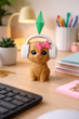 Котик из Sims 4 Мемнная Вайбовая Кошечка из Игры Симс в Наушниках и Кристалом - изображение 5