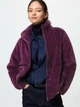 Куртка на молнии UNIQLO из искусственного меха 1159855899 (Фиолетовый S) - изображение 1