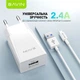 Мережевий зарядний пристрій Bavin PC895Y-C 18W USB-A 2.4A Fast Charging + кабель USB-A/Type-C White (C-PC895Y-C WH) - зображення 2