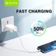 Мережевий зарядний пристрій Bavin PC895Y-C 18W USB-A 2.4A Fast Charging + кабель USB-A/Type-C White (C-PC895Y-C WH) - зображення 3
