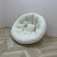 Бескаркасное кресло-матрас трансформер меховое тедди кучерявое 180x90 см молочное - изображение 1