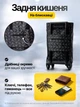 Господарська сумка візок трансформер продуктова тачка на колесах складана кравчучка з сумкою шоппер для супермаркету на коліщатках металевий каркас господарські тачки візки продуктові кравчучки двоколісна дачна висувна ручка чорний (354) - изображение 7