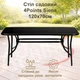 Стіл садовий Garden table Siena SC-094 120х70x70 прямокутний з чорною скляною стільницею - зображення 2