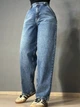 Джинсы женские It’s Basic 2952-4 skater baggy бананы с косыми карманами 36 светло-синие - изображение 1