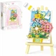 Конструктор Floral Easel Pink Серия Art Bouquet Цветочное панно с мольбертом 1208 деталей - изображение 4