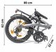 Чоловічий жіночий складний міський велосипед 20" Shimano Складна підставка для освітлення - зображення 3