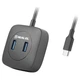 USB Hub REAL-EL CQ-407, USB, Чорний - 499729 - зображення 1