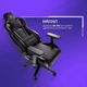 Ігрове ортопедичне крісло для геймерів та тривалої роботи Proove Gaming Warrior black - зображення 8