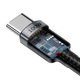 Кабель Baseus Cafule Flash Charging Data Line Cable Type-C to Type-C PD 2.0 QC 3.0 100W 20V 5A 2м (CATKLF-ALG1) Black/Grey - зображення 6