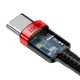 Кабель Baseus Cafule Flash Charging Data Line Cable Type-C to Type-C PD 2.0 QC 3.0 100W 20V 5A 2м (CATKLF-AL91) Black/Red - зображення 5