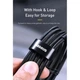 Кабель Baseus Cafule Flash Charging Data Line Cable Type-C to Type-C PD 2.0 QC 3.0 100W 20V 5A 2м (CATKLF-ALG1) Black/Grey - зображення 10