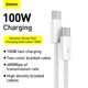 Кабель Baseus Dynamic Series Fast Charging Data Cable Type-C to Type-C 100W 20V 5A 1м (CALD000202) White - зображення 11