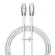 Кабель Baseus Glimmer Series Fast Charging Data Cable Type-C to Type-C 100W 20V 5A 1м (CADH000702) White - зображення 1