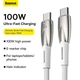 Кабель Baseus Glimmer Series Fast Charging Data Cable Type-C to Type-C 100W 20V 5A 1м (CADH000702) White - зображення 15