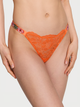 Комплект Victoria’s Secret Very Sexy Sunset Orange Hibiscus Hibiscus Shine Strap Corset Bra Top+Thong Panty,Помаранчевий 38D+XL - зображення 5