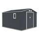 Сарай для инструмента Hudson Hardmaister 277x319 см хозблок металлический для садового оборудования раздвижная дверь холодный серый - изображение 2