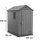 Сарай садовый пластиковый (домик) Keter DARWIN 4x6 (17209417) Зелёный - изображение 7