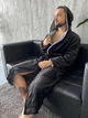 Чоловічий теплий халат з кишенями поясом і капюшоном з махри 2XL чорний (DO2592) - зображення 3