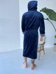 Халат мужской комфортный махровый 2XL синий (DO2592/1) - изображение 2