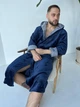 Халат мужской комфортный махровый 2XL синий (DO2592/1) - изображение 8