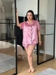 Піжама жіноча комфортна нічна 6XL рожевий (DO3643) - зображення 7
