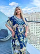 Парео женское пляжное воздушное Oversize XL-5XL синий (SW643) - изображение 6