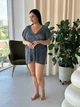 Жіноча коротка туніка для пляжу без рукавів Oversize XL-3XL сірий (SW669/1) - зображення 6