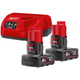 Енергокомплект Li-Ion MILWAUKEE, M12 NRG-602 (зарядний пристрій, 2 акумулятори В6 6Ач, картонна упаковка) - зображення 1
