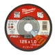 Диск отрезной по металлу MILWAUKEE, SCS 41/125х1 PRO+, диаметр 125мм - изображение 1