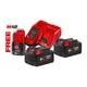 Енергокомплект Li-Ion MILWAUKEE, M18 NRG-502 (зарядний пристрій M12-18 FC, 2 акумулятори М18 В5 5Аг) + подарунок акумулятор M12 - зображення 2