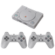 Набор Консоль Sony PlayStation 1 Classic Grey + 20 Встроенных Игр Б/У + Геймпад Проводной USB 2шт - изображение 1