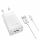 Сетевое зарядное устройство для BAVIN PC895Y-M 18W USB-A 2.4A Fast Charging + кабель USB-A/Micro-USB White - изображение 1