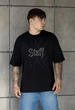 Чоловіча Футболка Стаф Чорна Однотонна З Логотипом Оверсайз Staff Black Logo M (384326) - зображення 1