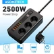 Мережевий фільтр ASOMETECH BKL-04EU 2500W Timer 1-24h (3xSocket 10A + 4xUSB3.4A + 1USB QC3.0) 2m Black (43774) - зображення 1