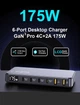 Настільний зарядний пристрій BIKKON BK-112D 175W GAN PowerDisplay (PPS PD3.0 QC5) порти4C+2A Black (44004) - зображення 4