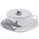 Чашка Astera.Charm.Floral Black Color 400 мл блюдце (A0530-CS410-C) - изображение 1