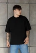 Чоловіча Футболка Стаф Чорна Однотонна Оверсайз Staff Original Oversize S (384322) - зображення 2