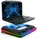 Охлаждающая подставка для ноутбука klim turbofrost, 4000 об/мин, rgb-подсветка - изображение 3