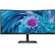 TFT 34' Philips 346E2CUAE, VA, вигнутий, WQHD, DP, HDMI, USB-С, HAS, колонки, чорний - зображення 1