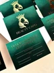 Подарочные сертификаты Beauty Card изумрудные с объемным золотом Soft Touch (минимальный заказ 5 шт) - изображение 4