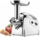 М'ясорубка електрична Crownberg CB-4213 3000W з реверсом та соковижималкою, 3 решітки 3/5/7 мм, насадки для ковбас та кеббе, шнекова електром'ясорубка з металевим шнеком для дому біла - зображення 1