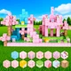 Магнітний конструктор Minecraft 128 блоків Розовий замок з одноріжком - зображення 5